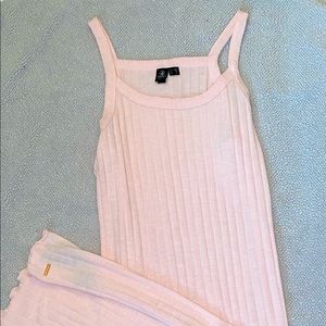 Spaghetti strap, long, medium, and light pink